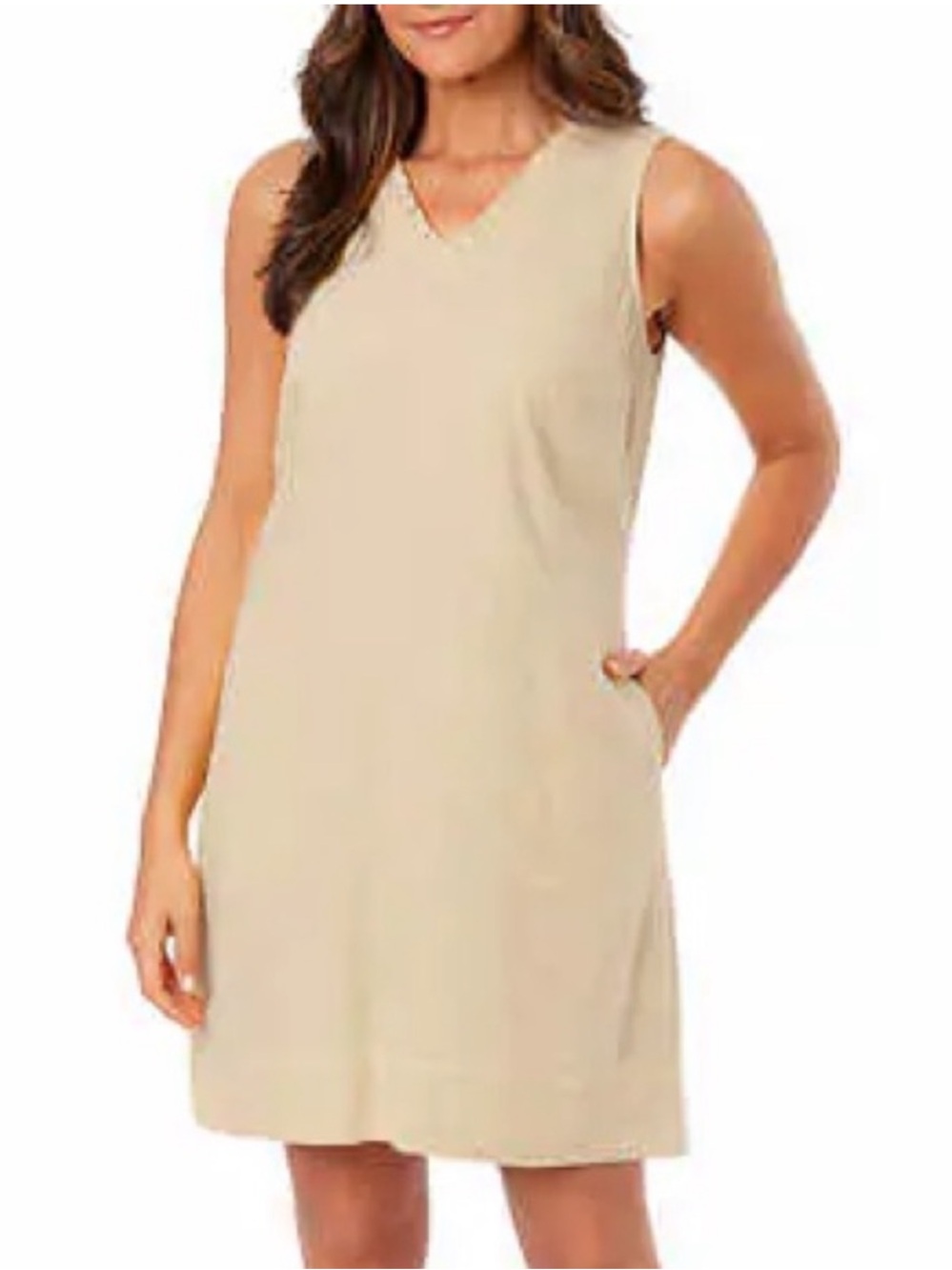 Linen dress with pockets